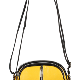 Žlutá italská kožená kabelka přes rameno Icaro Giallo
