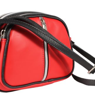 Icaro Rosso Chiaro kožená kabelka přes rameno