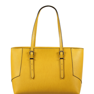 Žlutá kožená kabelka přes rameno Linda Gialla