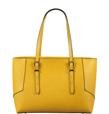 Žlutá kožená kabelka přes rameno Linda Gialla