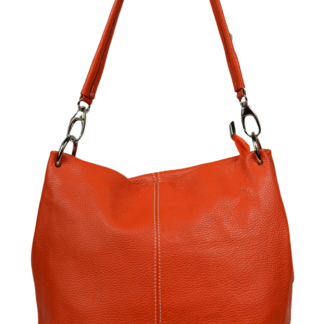 Oranžové kožené kabelky přes rameno Fiora Arancione