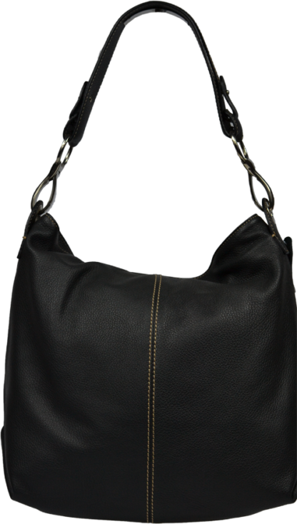 Černá kožená kabelka Chola Nera