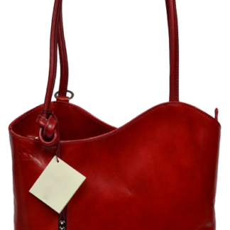 Červené dámské kožené batohy Clarise Rossa