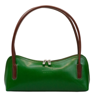 Malé zelené kožené kabelky do ruky Ciosa Verde Marrone