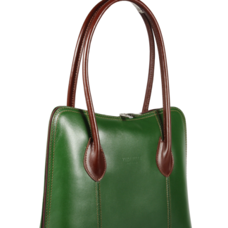 Italské elegantní kabelky Palagio Verde Marrone Scura