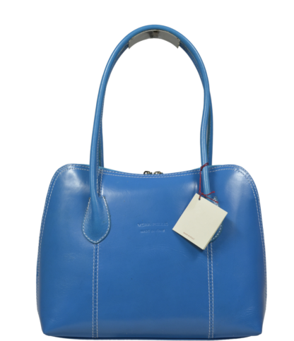 Modrá kožená kabelka Palagio Azzuro 2
