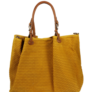 Žlutá kožená kabelka Belloza Gialla Scura