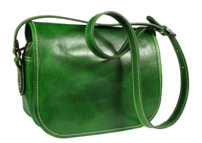 Zelená kožená kabelka z Itálie Floriano Verde