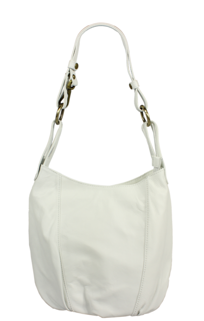 Bílá kožená kabelka přes rameno Lagia Bianca Piccola