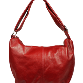 Červená kožená kabelka přes rameno Gondola Rossa Scura