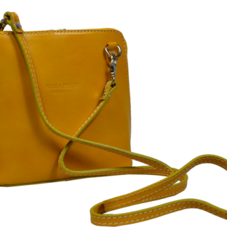 Malé kožené žluté kabelky Grana Gialla