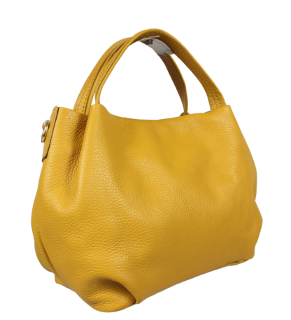 Žlutá kožená kabelka Tea Gialla