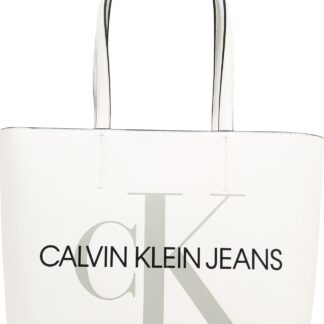 Calvin Klein Jeans Nákupní taška bílá / šedá