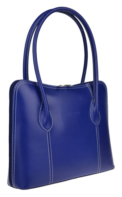 Modré kožené kabelky přes rameno Palagio Azzuro