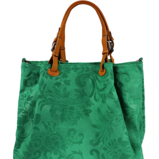 Zelená kožená kabelka Belloza Florita Verde