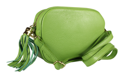 Zelená kožená kabelka Bala Kiwi